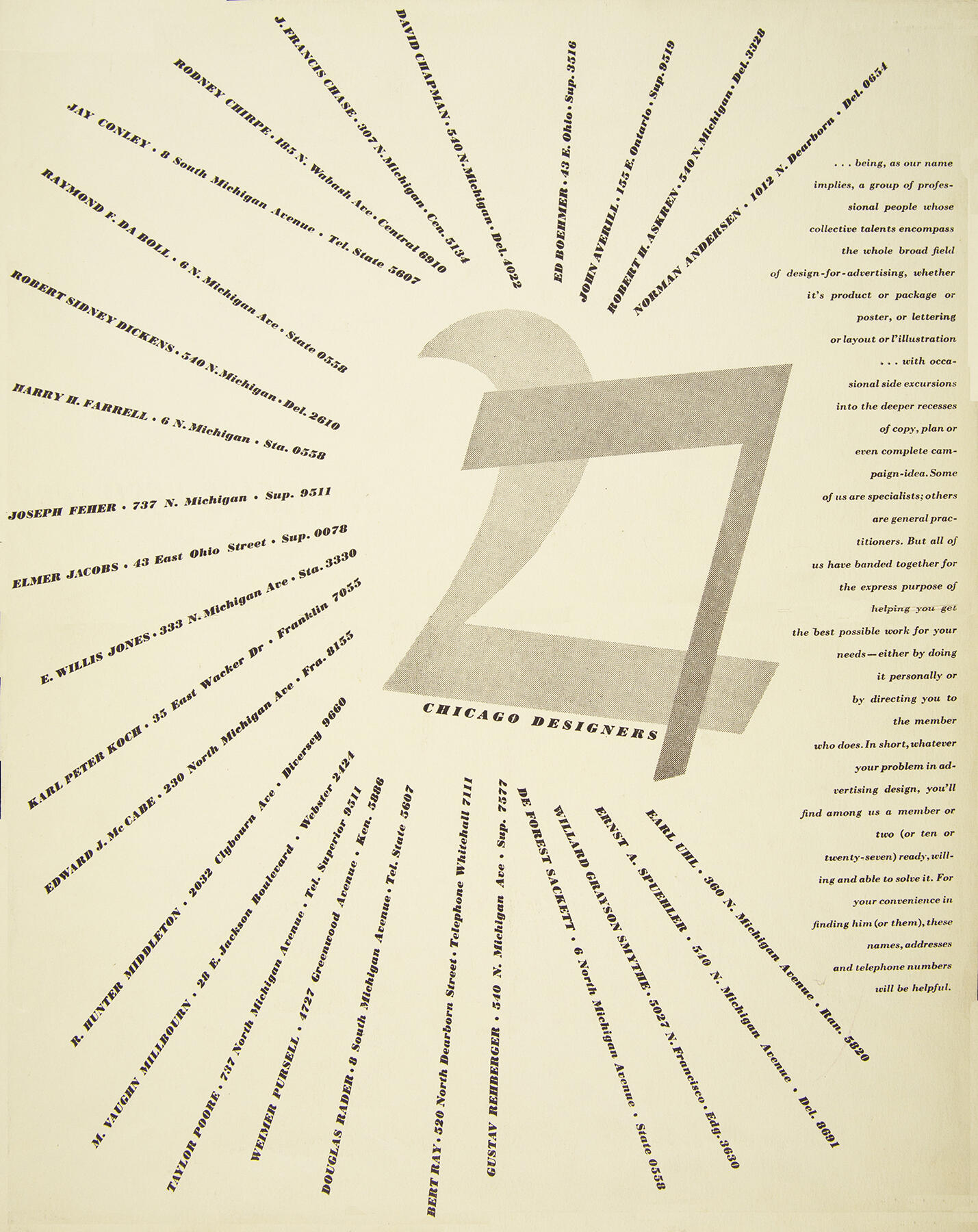 Selling Design: 27 Chicago Designers 1936–1991 - Poster by R. Hunter Middleton, circa 1940