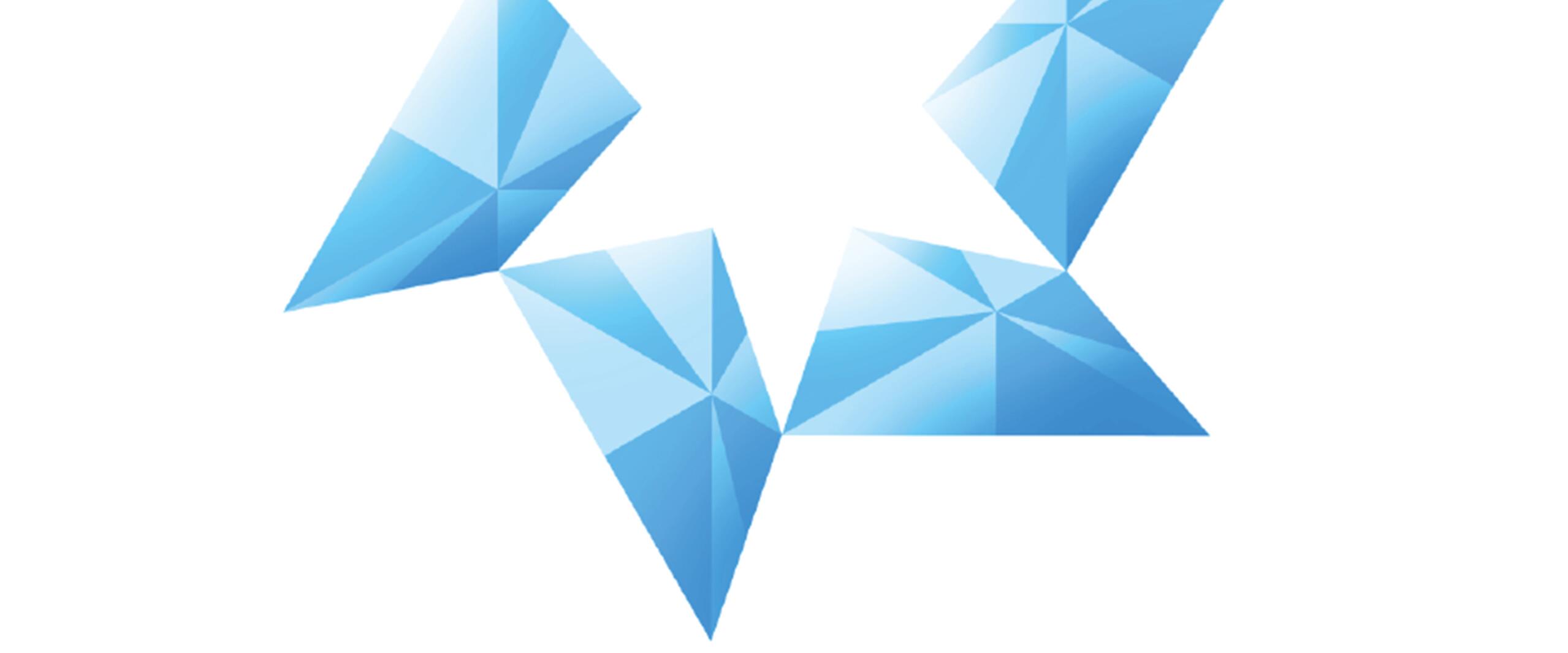 A geometric ice-blue star logo with facets, above the text "Chicago Winter Festival."