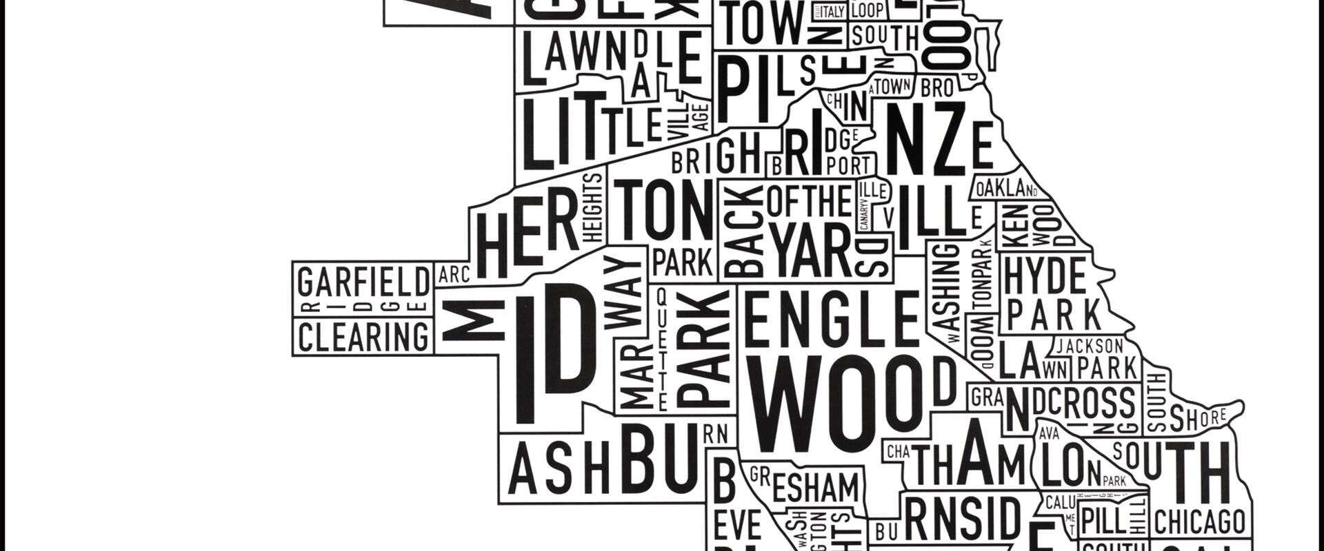 20B-38_Chicago Typographic Neighborhood Map Poster_Jenny Beorkrem