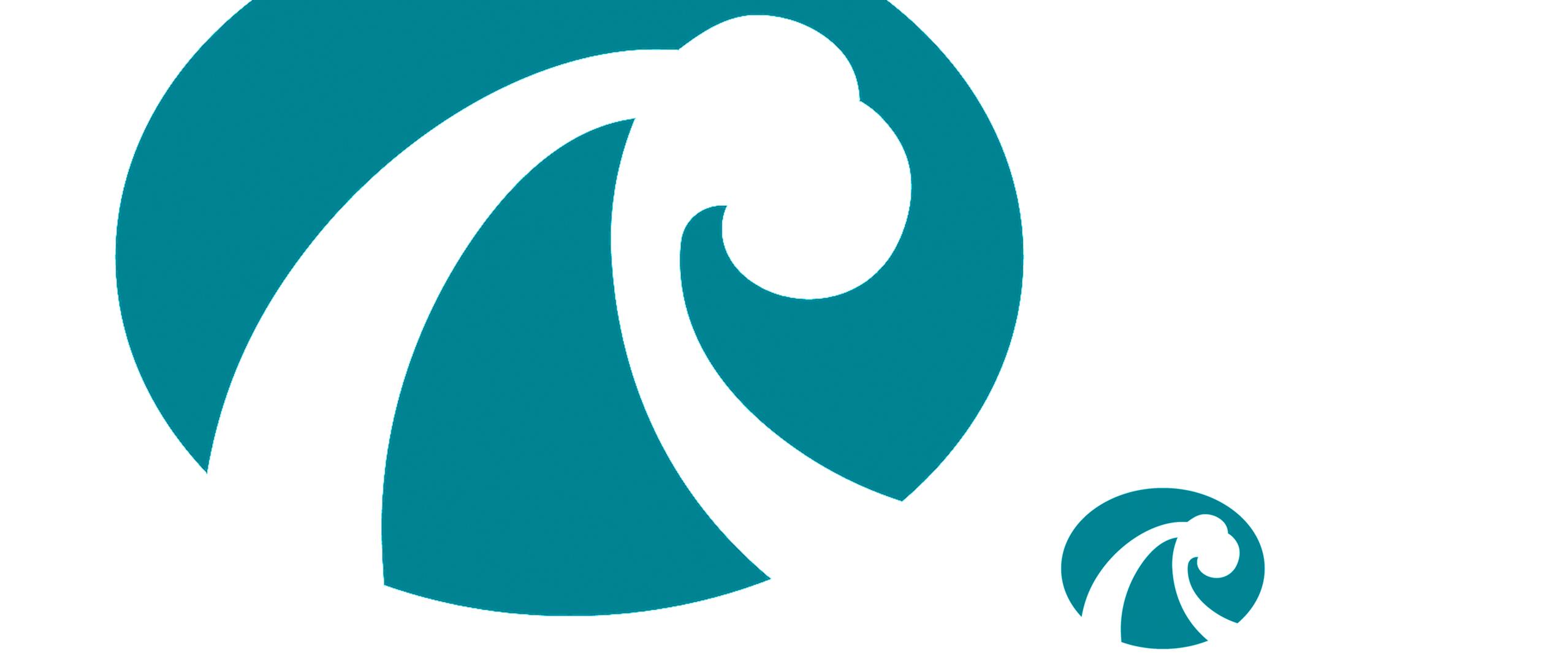 Teal wave graphic with "Aquatic Solutions" text below, featuring a stylized cresting wave design.