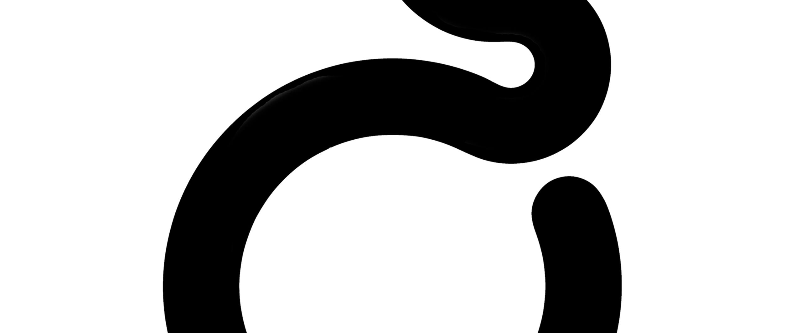 Black stylized ampersand symbol on a white background.
