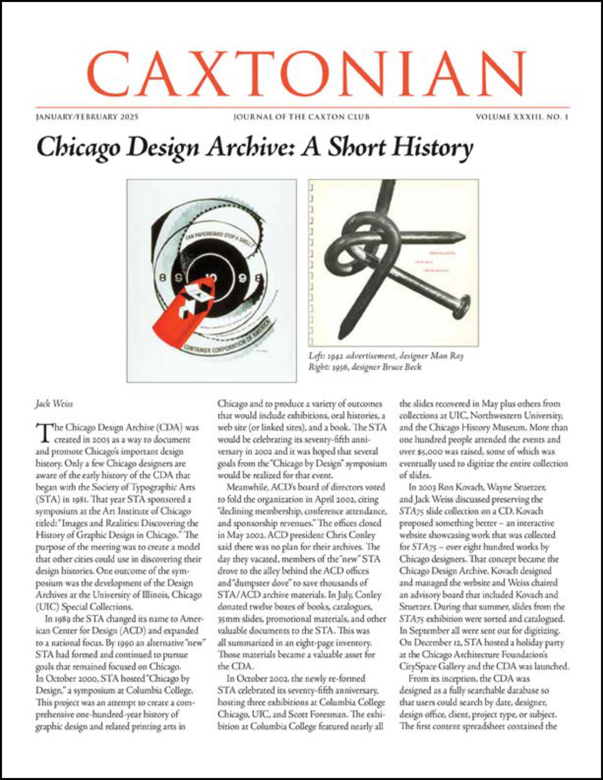 Chicago Design Archive: A Short History article