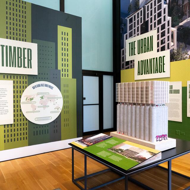 23B-14b_ReFramed: The Future of Cities in Wood Exhibition Design_	Bud Rodecker/Alyssa Arnesen/Marisa Cruz