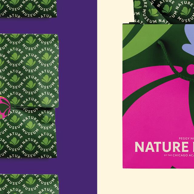 25B-02d_Nature Museum Brand Identity: shopping bag and wrapping paper_Nick Adam/Cheryl Kao