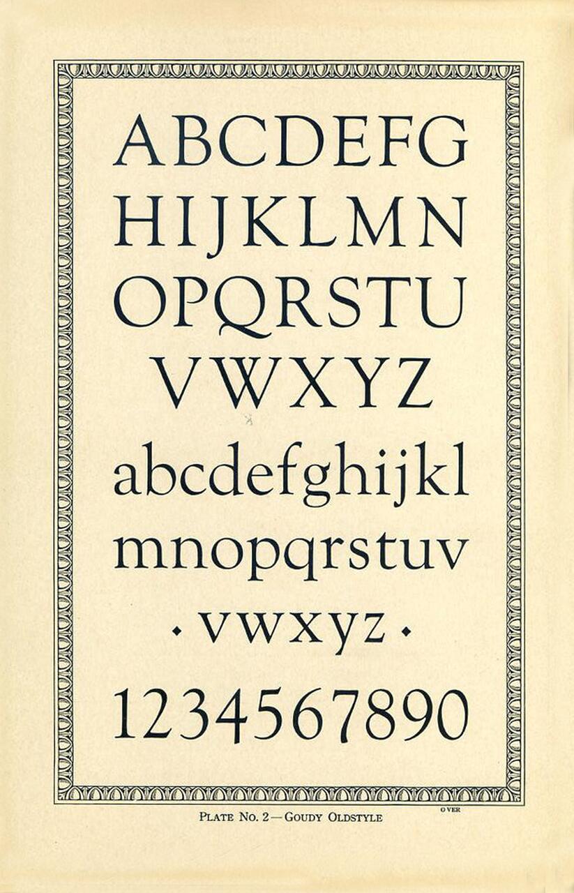 19A-187_Goudy Old Style typeface design_Frederic W. Goudy