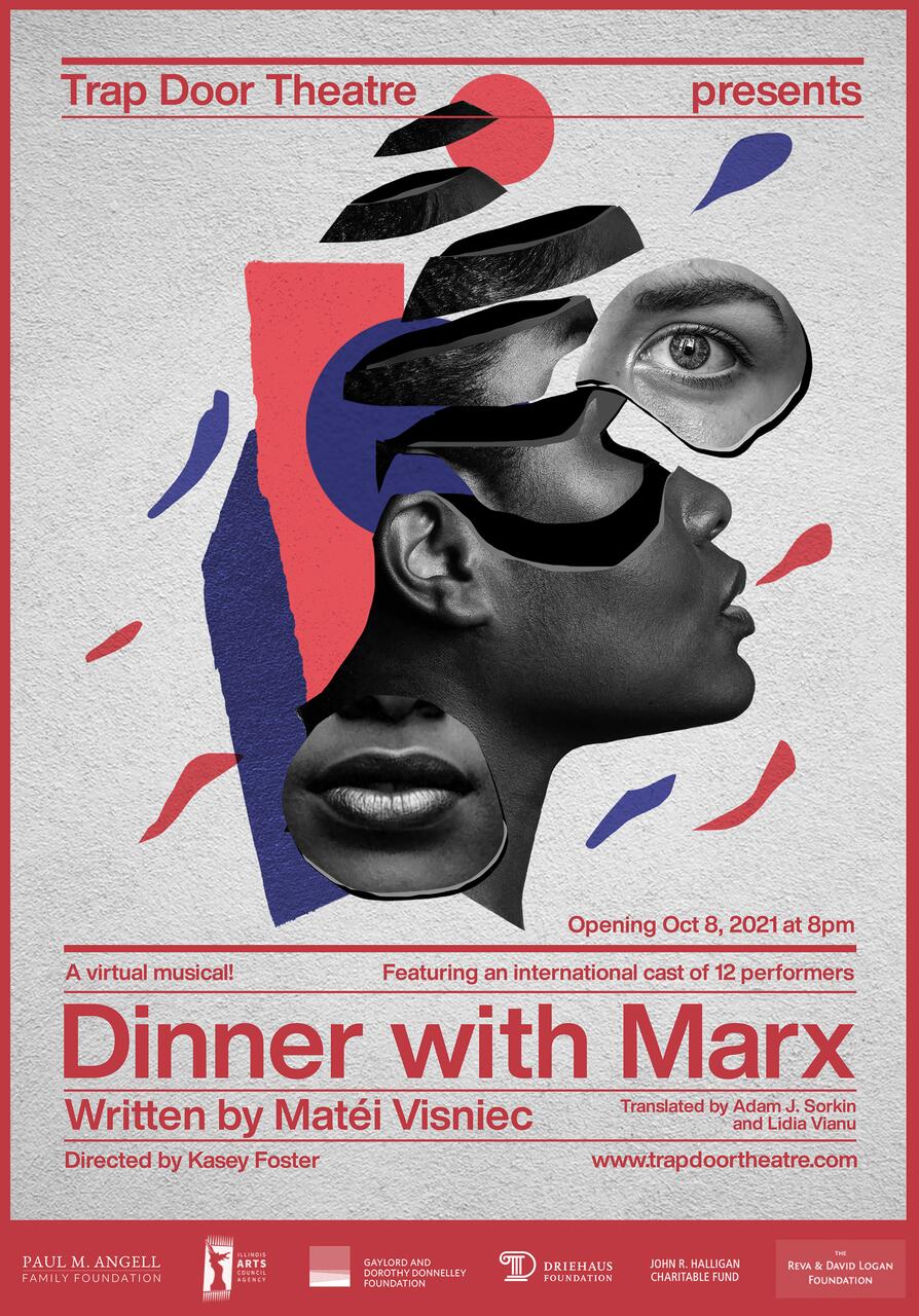 24B-47a_Dinner with Marx - Trap Door Theatre Poster Series_Michal Janicki