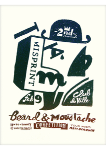 "Misprint Beard & Moustache Competition" Poster (Hand-crafted Excellence Certificate)
