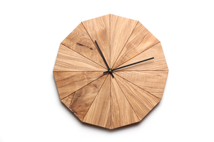 16C-167_RX Made Wall Clock made from reclaimed urban lumber and lumber scraps_Sharon Burdett/Ted Burdett