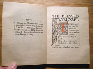19A-181_The Blessed Damozel Book Design_Frederic W. Goudy