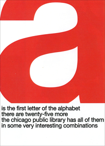 2B-80_Chicago Poster: a is the first letter of the alphabet_John Rieben